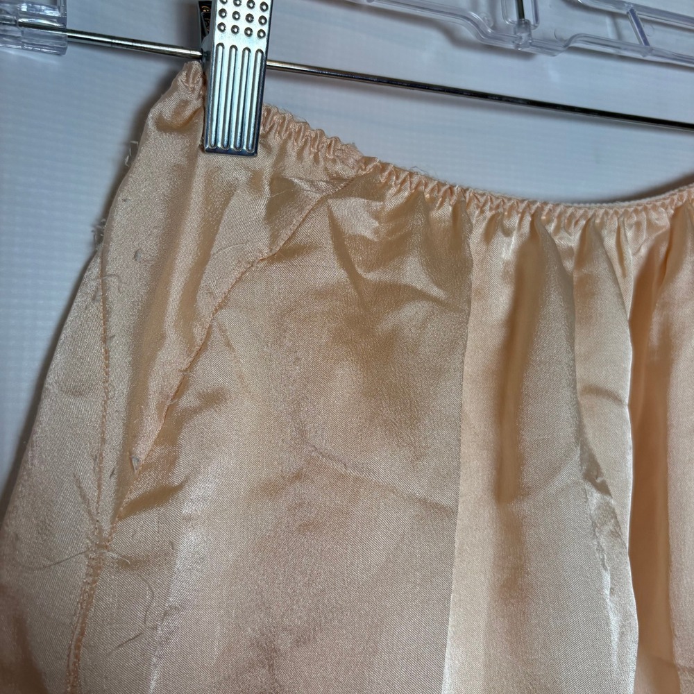Vintage Lingerie Slip Skirt Top 3 pc Set Champagne Lace Trim Boudoir Loungewear - Picture 4 of 16